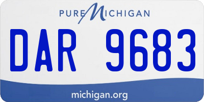 MI license plate DAR9683