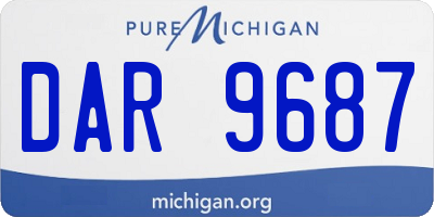 MI license plate DAR9687