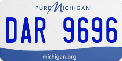 MI license plate DAR9696