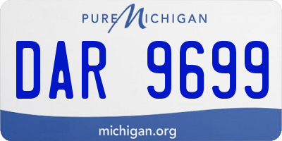 MI license plate DAR9699