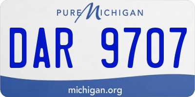 MI license plate DAR9707