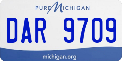 MI license plate DAR9709