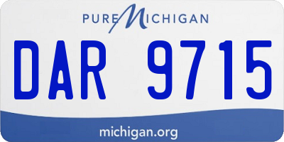 MI license plate DAR9715