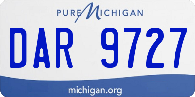 MI license plate DAR9727