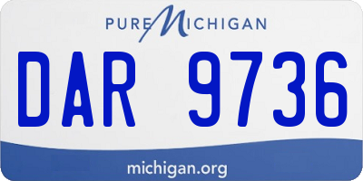 MI license plate DAR9736