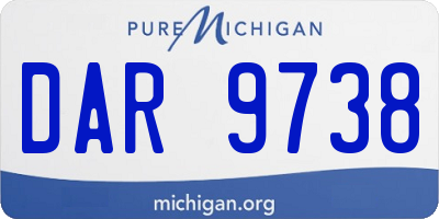 MI license plate DAR9738