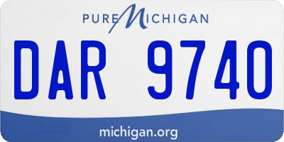 MI license plate DAR9740
