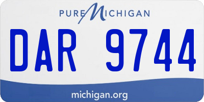 MI license plate DAR9744