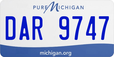 MI license plate DAR9747