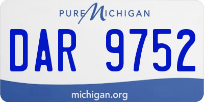 MI license plate DAR9752