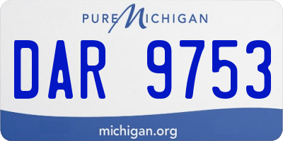 MI license plate DAR9753