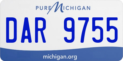 MI license plate DAR9755