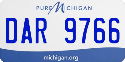 MI license plate DAR9766