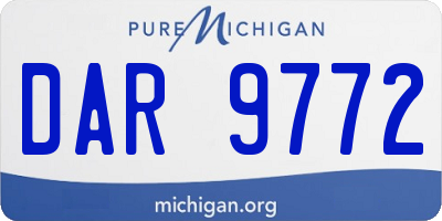 MI license plate DAR9772