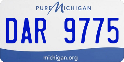 MI license plate DAR9775