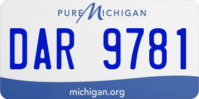 MI license plate DAR9781