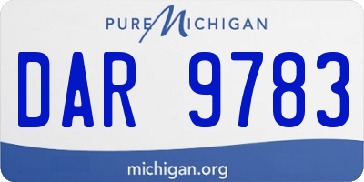MI license plate DAR9783