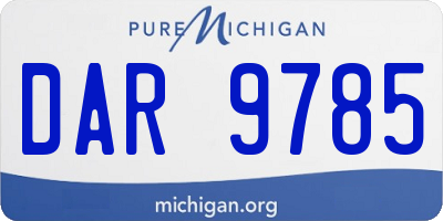 MI license plate DAR9785