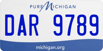 MI license plate DAR9789