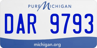 MI license plate DAR9793
