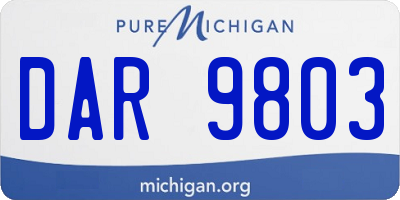 MI license plate DAR9803