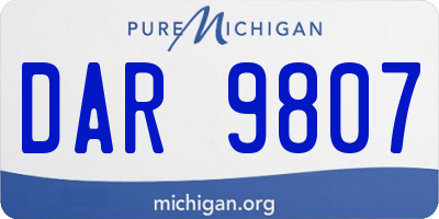 MI license plate DAR9807