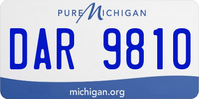MI license plate DAR9810
