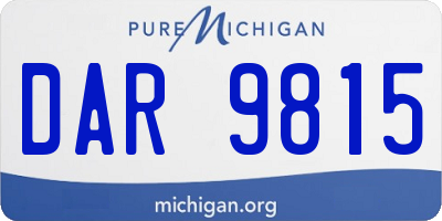 MI license plate DAR9815