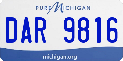 MI license plate DAR9816