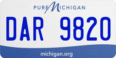 MI license plate DAR9820