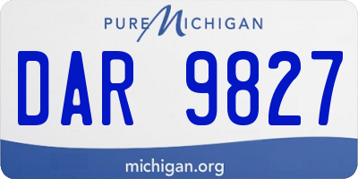 MI license plate DAR9827