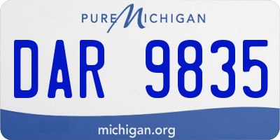 MI license plate DAR9835