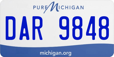 MI license plate DAR9848