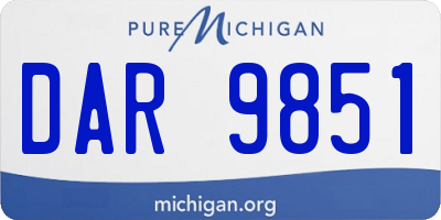 MI license plate DAR9851