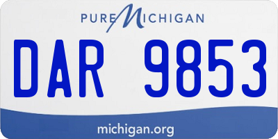MI license plate DAR9853