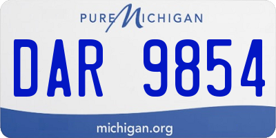 MI license plate DAR9854