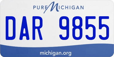 MI license plate DAR9855