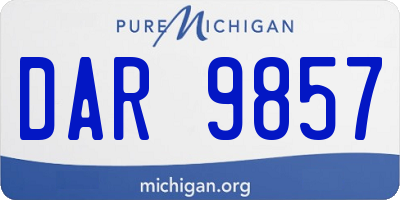 MI license plate DAR9857