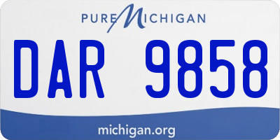 MI license plate DAR9858
