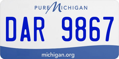MI license plate DAR9867