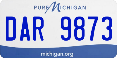 MI license plate DAR9873