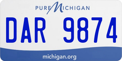 MI license plate DAR9874