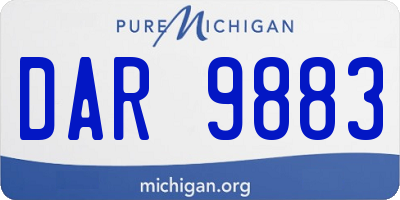 MI license plate DAR9883