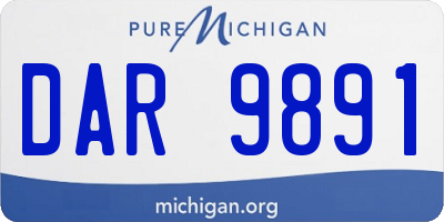 MI license plate DAR9891