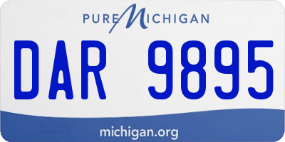 MI license plate DAR9895