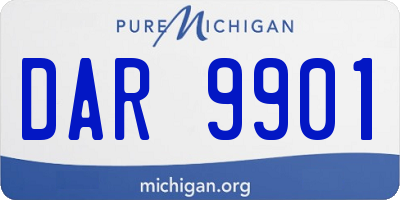 MI license plate DAR9901