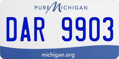 MI license plate DAR9903