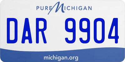 MI license plate DAR9904
