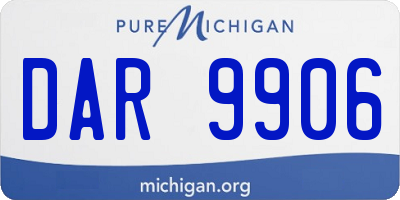 MI license plate DAR9906