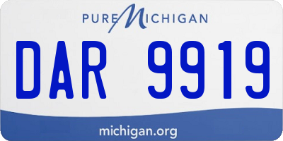 MI license plate DAR9919